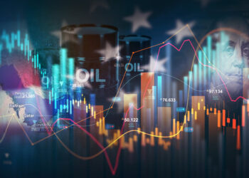 oil-stock-chart-blue-lines