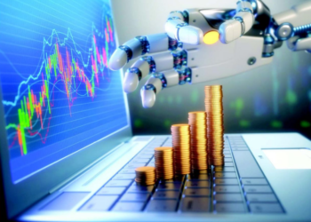 ai-hand-coins-laptop-stock-chart